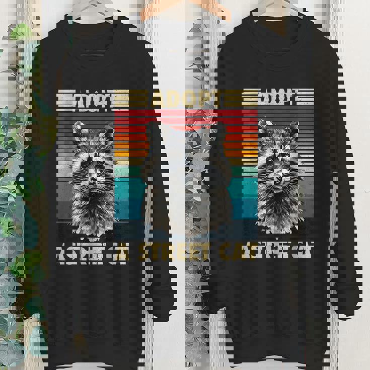 Raccoon Vintage Retro Racoon For Women Men Kid Youth Crewneck Sweatshirt