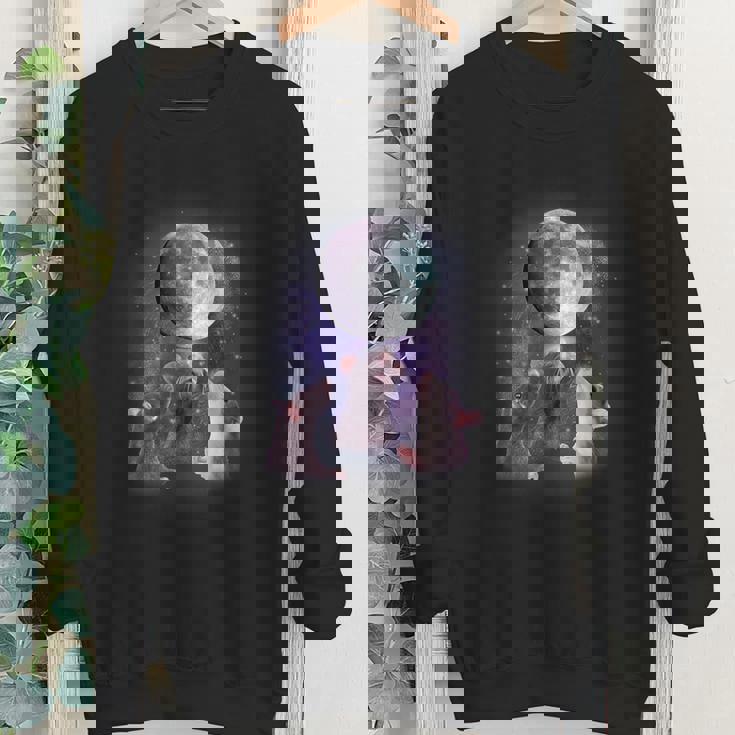 Rat Howling Moon Crewneck Sweatshirt | Fun Youth Outfit
