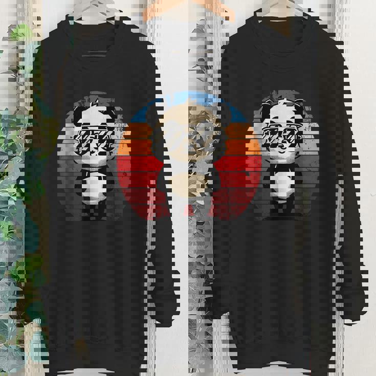 Retro Panda BBQ Pool Party Youth Sweatshirt - Fun & Stylish