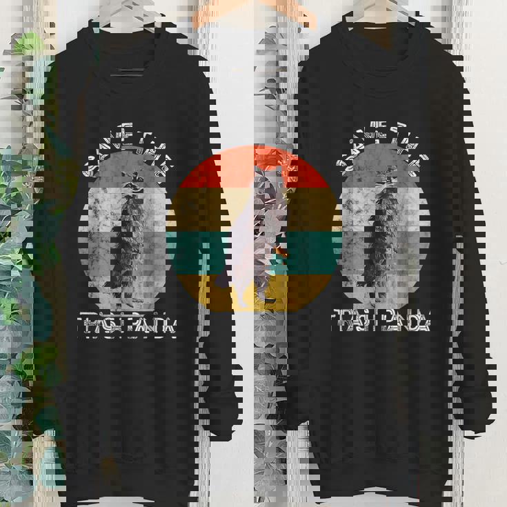 Save The Trash Panda Raccoon Youth Sweatshirt - Vintage Sunset
