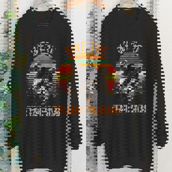 Save The Trash Pandas Raccoon Youth Sweatshirt | Animal Crewneck