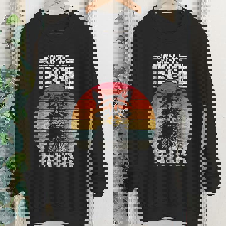 Save The Trash Pandas Sweatshirt - Retro Raccoon Design for Youth