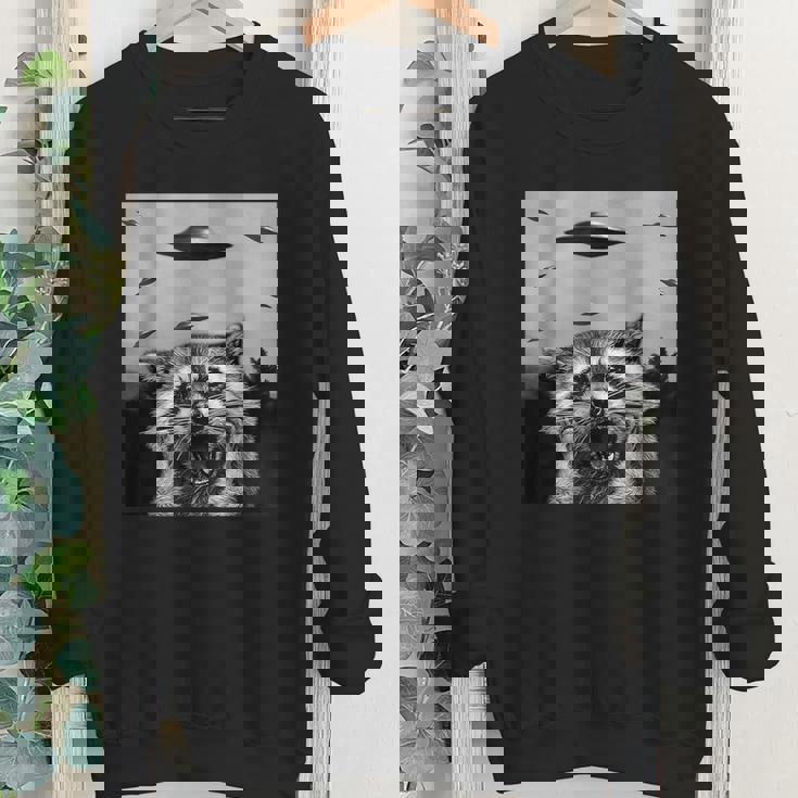 UFO Raccoon Sweatshirt | Alien Design Crewneck for All Ages