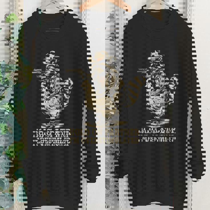 Vintage Cowboy Raccoon Crewneck Sweatshirt - Fun Western Style