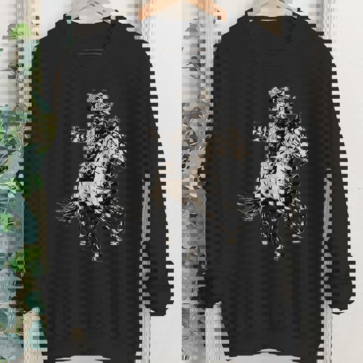 Vintage Cowboy Raccoon Crewneck Sweatshirt - Retro 90s Western Style