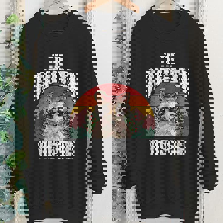 Vintage Retro Raccoon Lover Youth Crewneck Sweatshirt