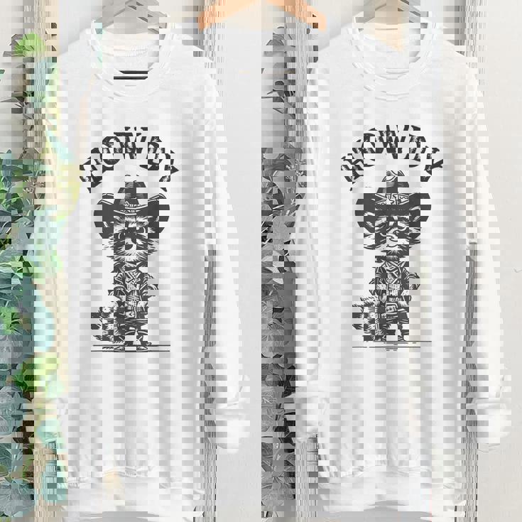 Cowboy Raccoon Youth Sweatshirt - Playful Unisex Animal Design