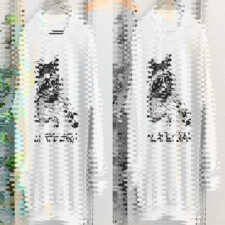 Raccoon Crewneck Sweatshirt for Kids - Moonlit Trash Panda Print