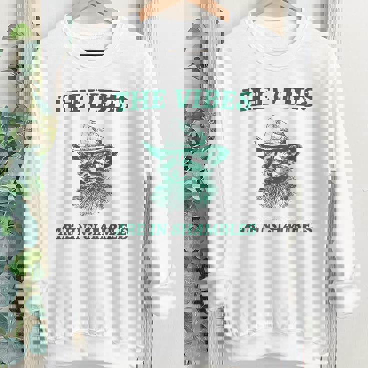 Sarcastic Raccoon Cowboy Youth Crewneck Sweatshirt | Fun Vibes