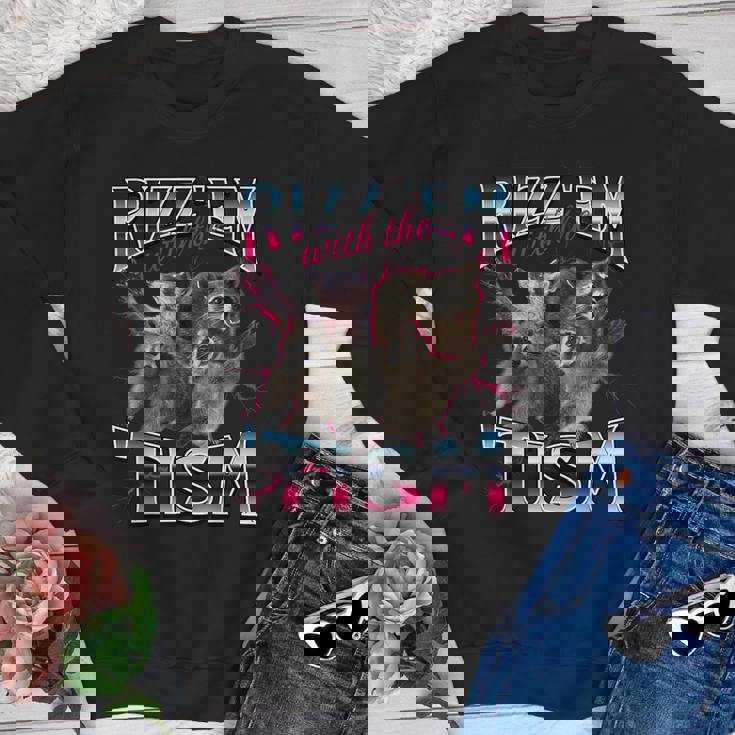 Autism Raccoon Youth Sweatshirt - Fun Meme Style for Kids