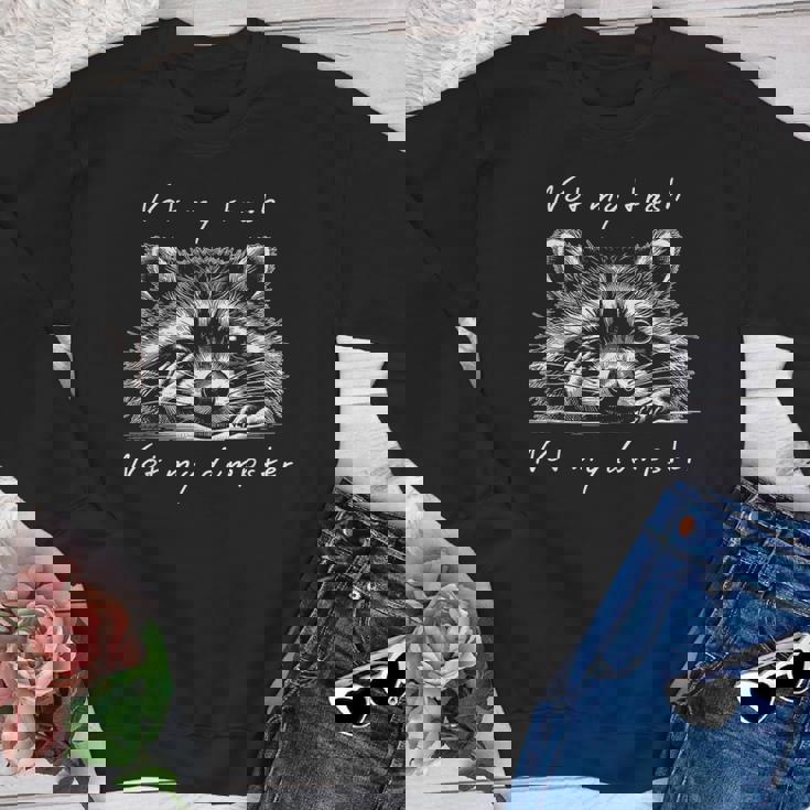 Cute Baby Raccoon Youth Crewneck Sweatshirt - Fun Animal Design
