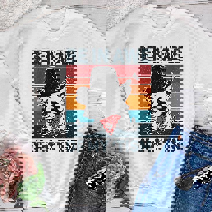 Autistic Raccoon Youth Crewneck Sweatshirt - Vintage Autism Pride