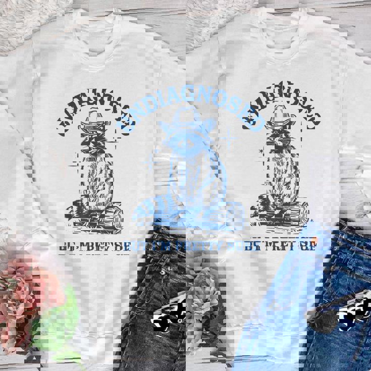Cowboy Raccoon Meme Youth Crewneck - Fun & Quirky Statement Sweatshirt