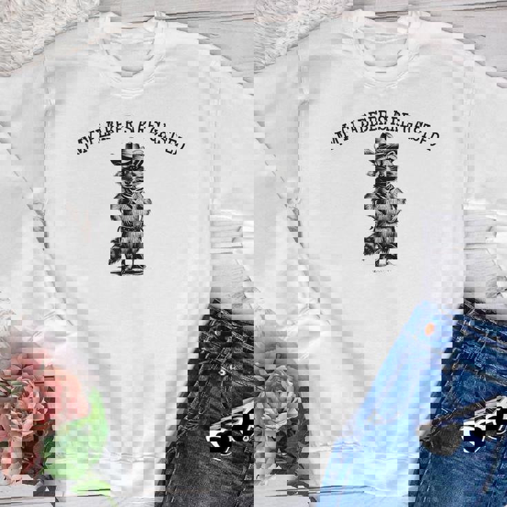 Cowboy Raccoon Youth Crewneck Sweatshirt | Whimsical Fun Top