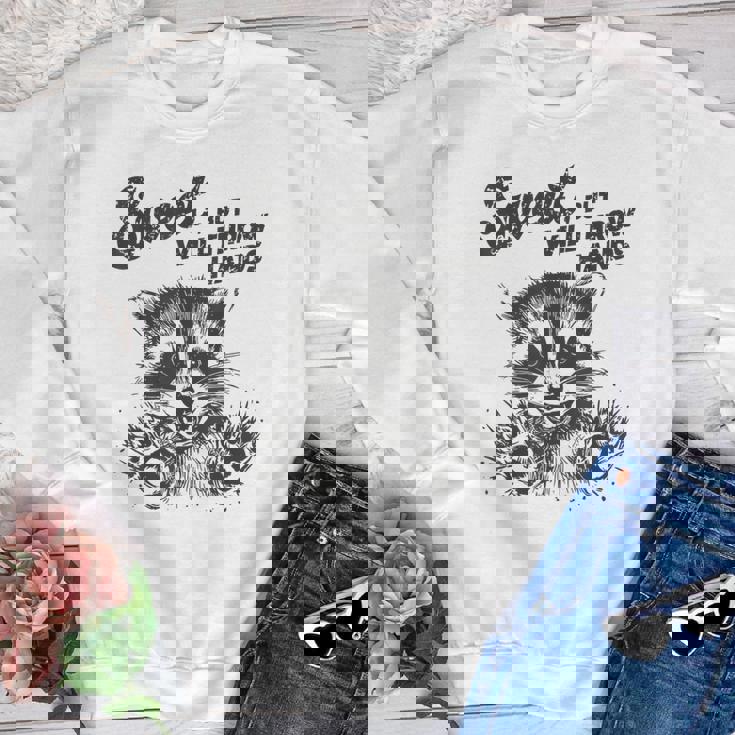 Funny Raccoon Youth Sweatshirt - Sweet But Sarcastic Theme