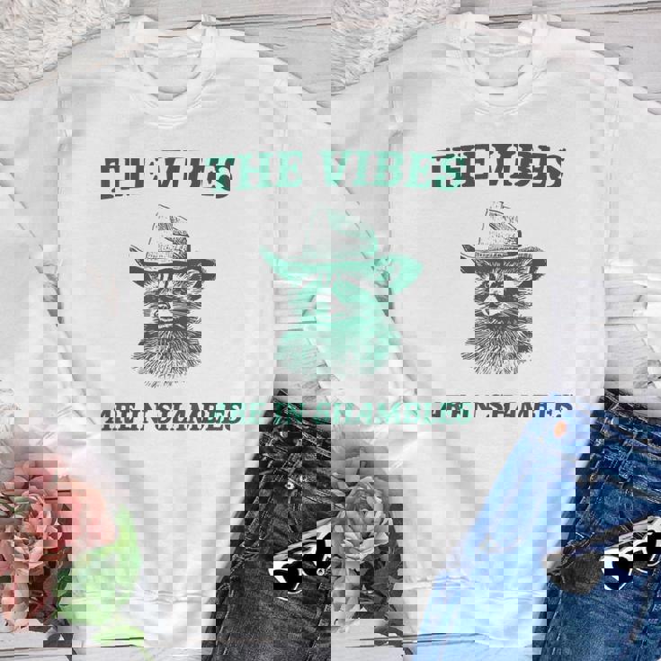 Sarcastic Raccoon Cowboy Youth Crewneck Sweatshirt | Fun Vibes