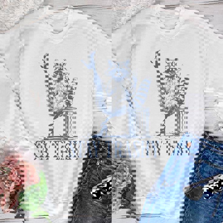 Stay Trashy Raccoon Halloween Youth Sweatshirt | Fun & Unique