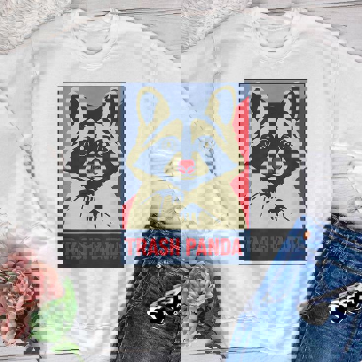 Trash Panda Raccoon Lover Poster Animal Youth Crewneck Sweatshirt