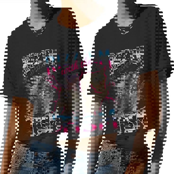 Autism Meme Women's Crop Top - Spread Autism Awareness with Humor