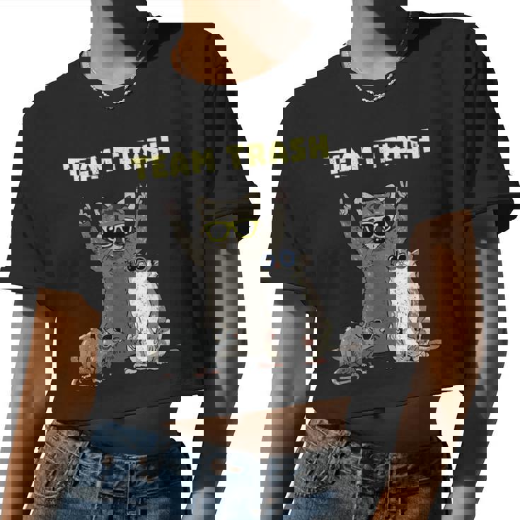 Garbage Gang Women's Crop Top - Team Trash Opossum & Raccoon