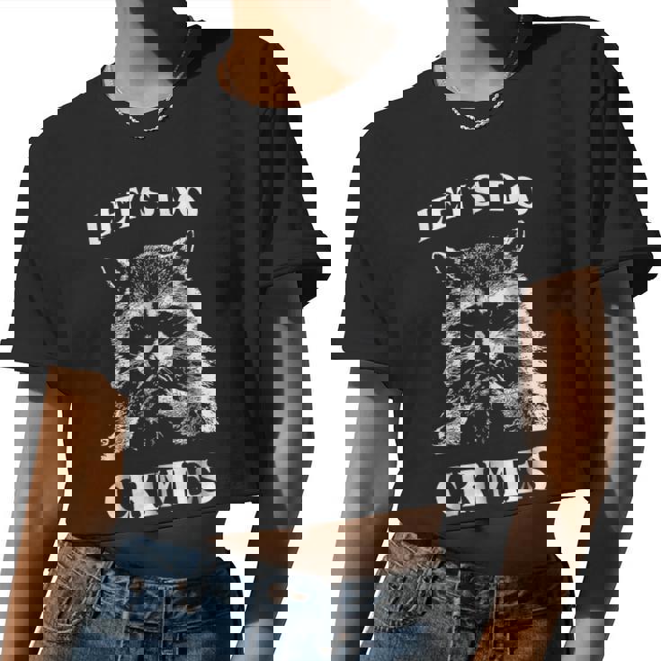 Raccoon Crop Top for Men & Women - Cute Animal Mischief Theme