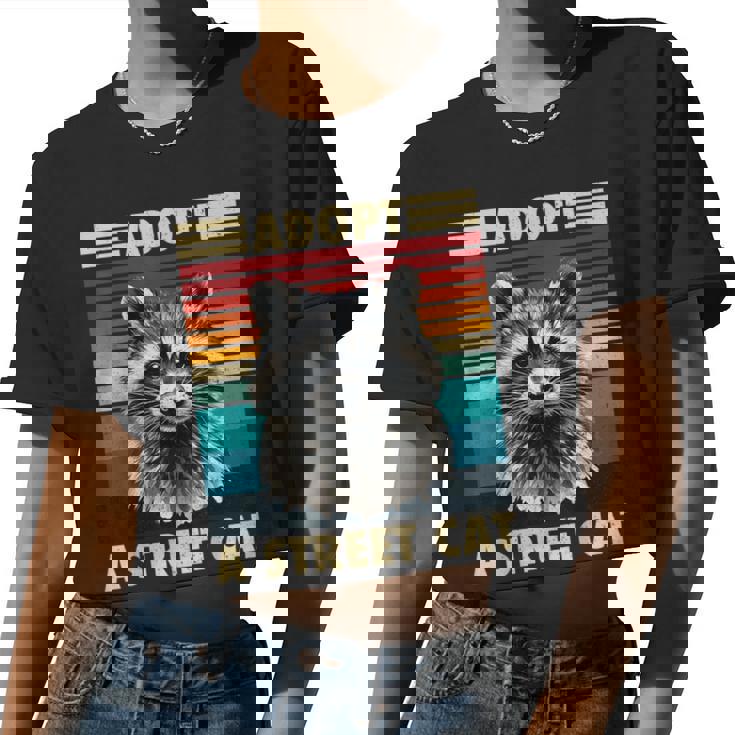 Raccoon Crop Top - Vintage Retro Style for All Ages