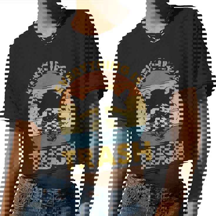 Raccoon Lovers Vintage Crop Top for Women | Everything Is Trash
