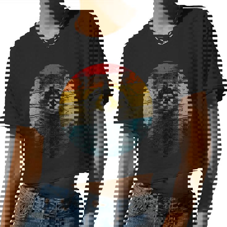 Raccoon Women's Crop Top | Fun & Cute Style for Animal Lovers