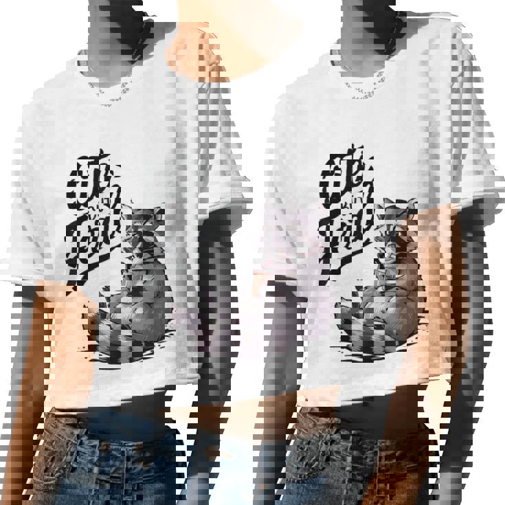 Cute Feral Panda Raccoon Crop Top | Fun Costume for Women