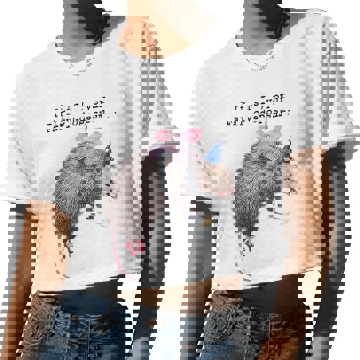 Fairy Godpossum Crop Top - Women's Raccoon Trash Panda Theme