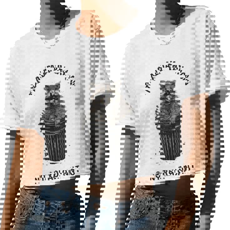 Raccoon Crop Top for Women | Fun & Playful Trash Can Design