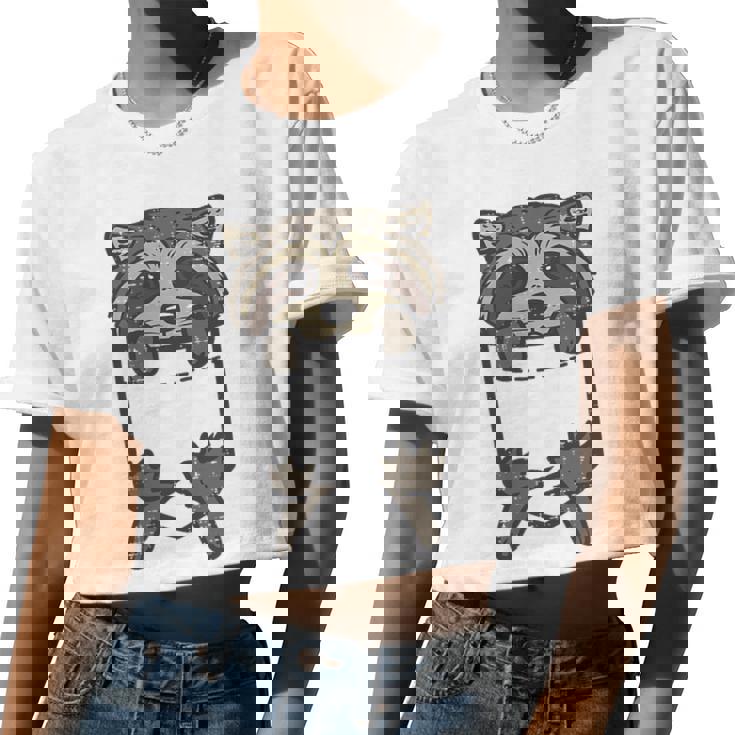 Sarcastic Raccoon Women’s Crop Top - Fun Statement Tee
