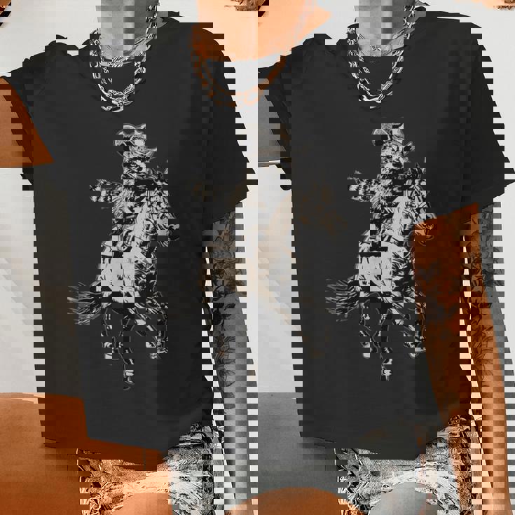 Cowboy Raccoon Crop Top | Women's Retro Western 90s Style