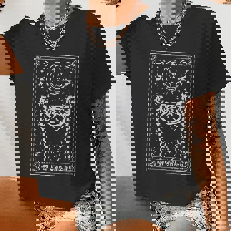 Feral Raccoon Crop Top - Moonlit Trash Panda Design for Women