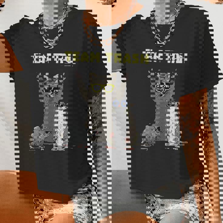 Garbage Gang Women's Crop Top - Team Trash Opossum & Raccoon