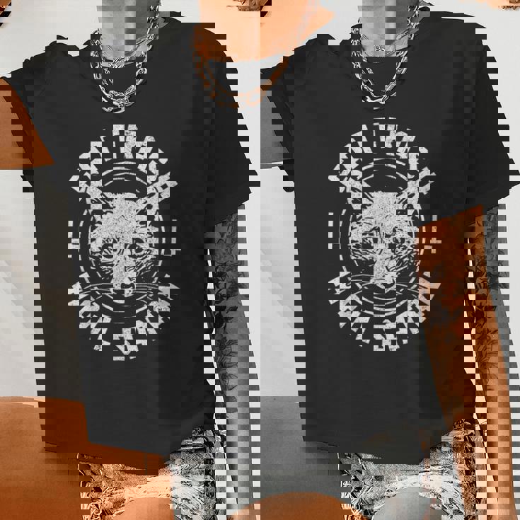 Gothic Raccoon Women Crop Top - Edgy Style - Alternative Fashion