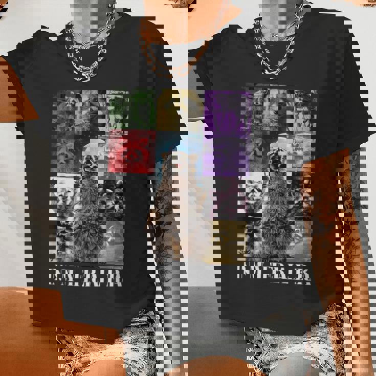 In My Feral Era Crop Top - Raccoon Meme for Women - Fun & Trendy