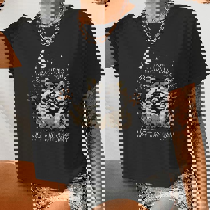 It's Called Trash Can Not Trash Cannot Funny Racoon Women Crop Top