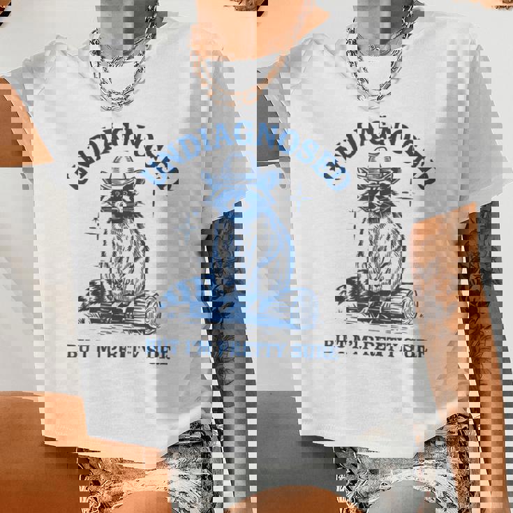 Cowboy Raccoon Meme Crop Top for Women - Fun & Quirky Style