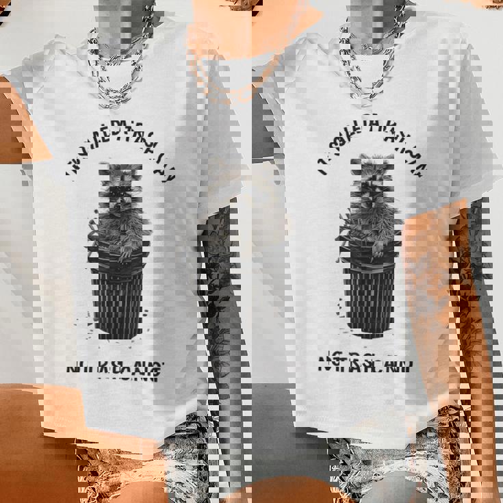 Raccoon Crop Top for Women | Fun & Playful Trash Can Design