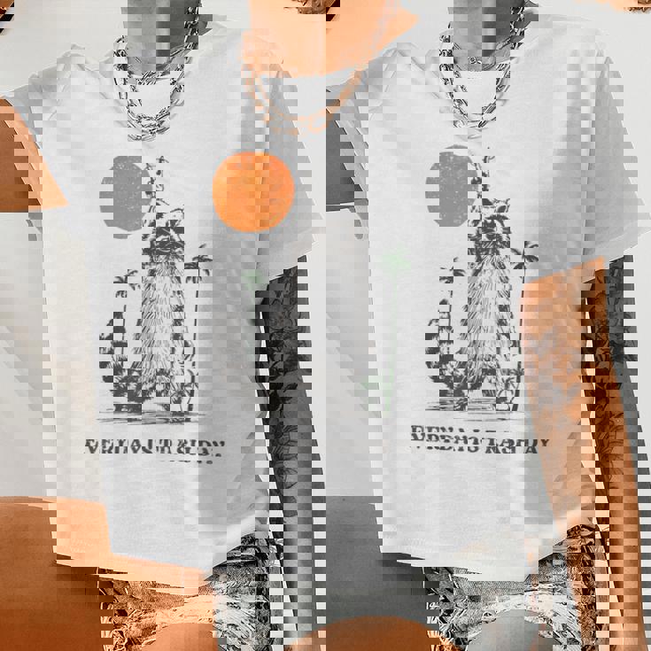 Raccoon Trash Panda Crop Top - Retro 90s Vibe for Women | Everyday Fun