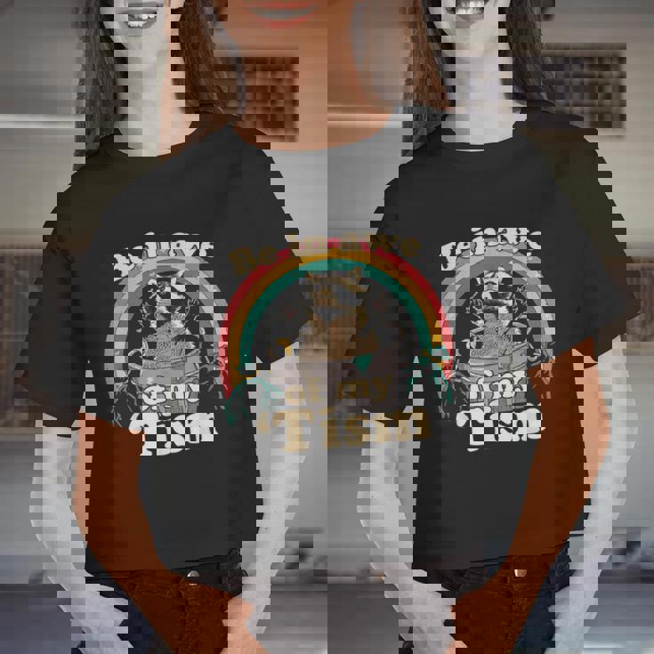 Autistic Raccoon Crop Top | Cute Women Tee for Autism Awareness