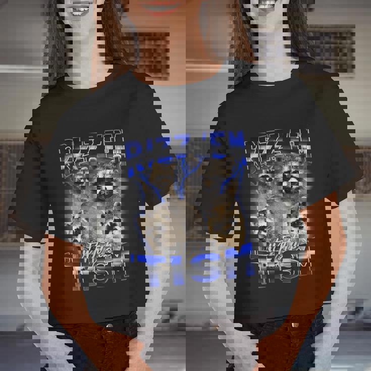 Autistic Raccoon Rizz Women's Crop Top - Meme Inspired Style