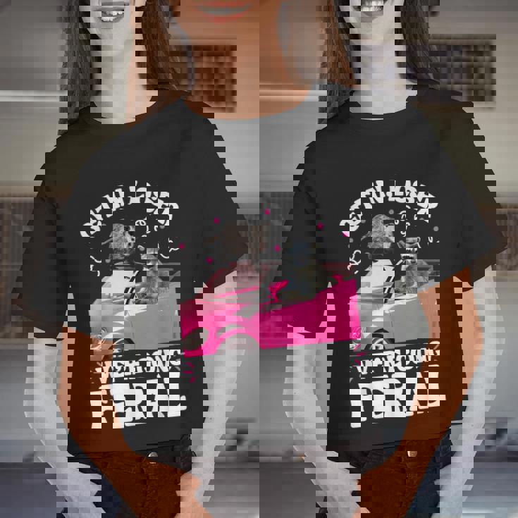 Get In Loser Feral Raccoon Meme Women’s Crop Top | Humorous Outfit