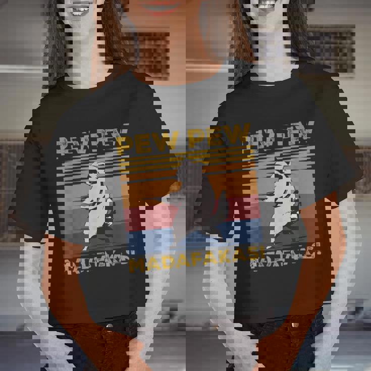 Pew Pew Madafakas Raccoon Crop Top - Vintage Women’s Escape