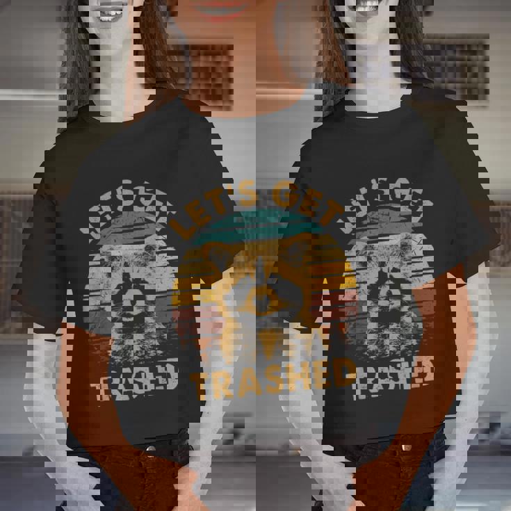 Raccoon Lovers Let's Get Trashed Women's Crop Top | Fun Animal Tee