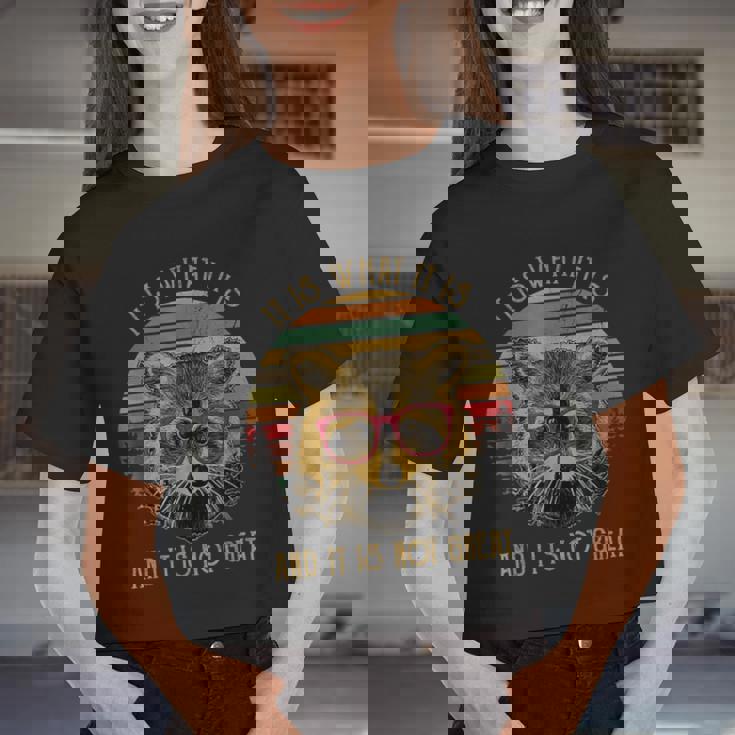 Raccoon Trash Panda Kids Cartoon Women's Crop Top