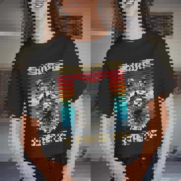 Raccoon Vintage Retro Racoon For Women Men Kid Women Crop Top