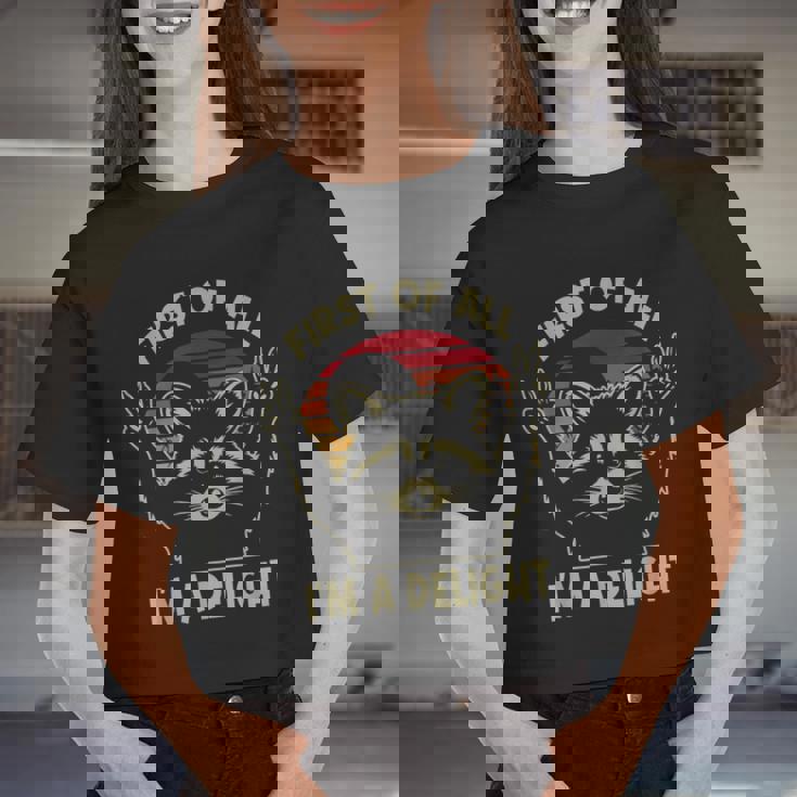 Sarcastic Raccoon Crop Top - Women's Fun Statement Tee - Delightful Humor