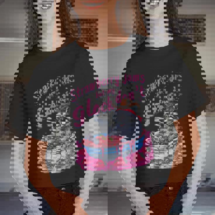 Strawberry Jams Raccoon Print Women’s Crop Top - Fun & Stylish